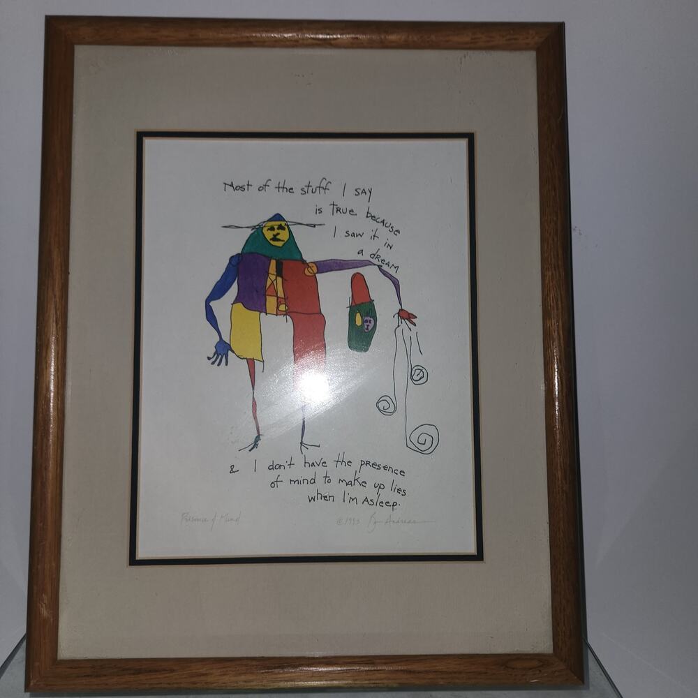Story People "Presence Of Mind" Signed Brian Andreas Print 12x1515x12x3